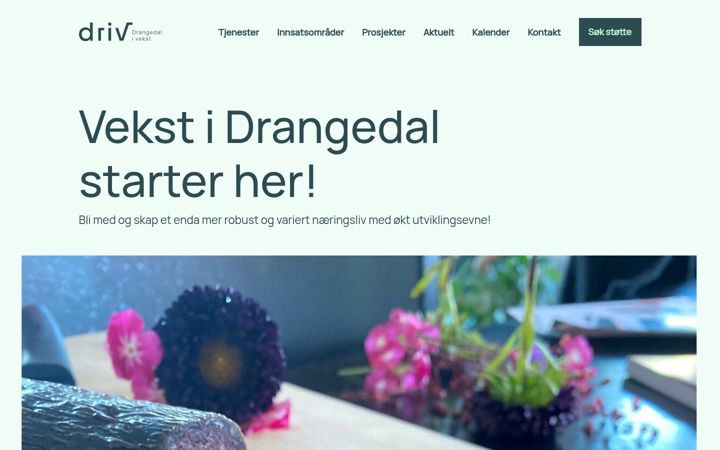 Skærmbillede af drangedalivekst.no