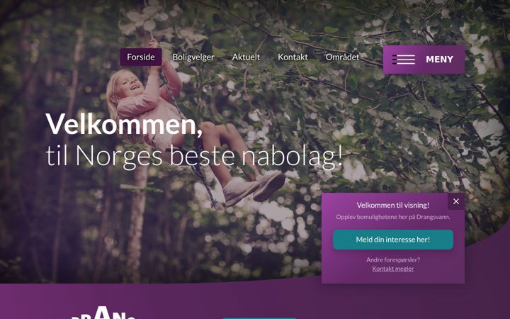 Skærmbillede af drangsvann.no