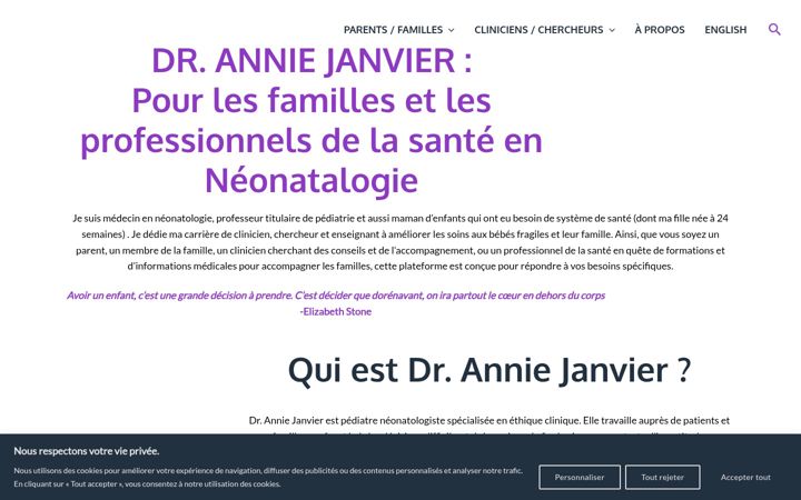 Screenshot of dranniejanvier.com