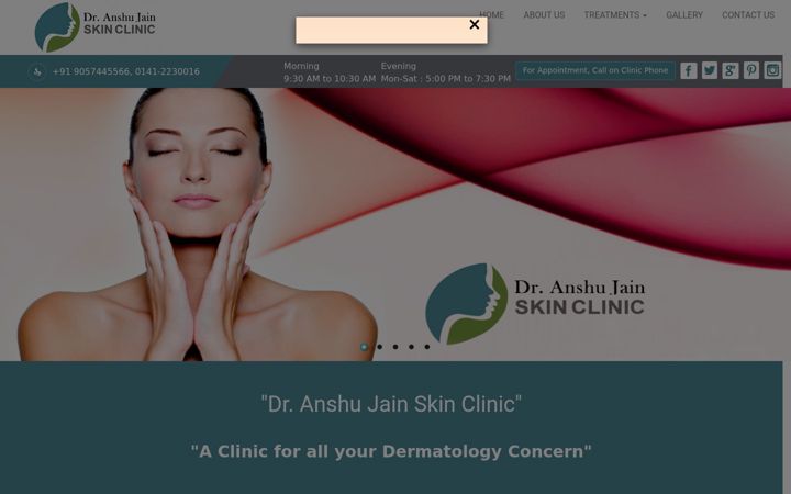 Screenshot of dranshujain.com