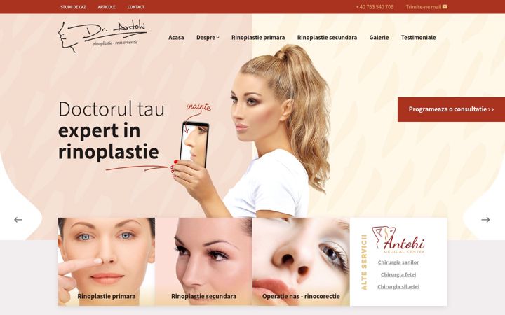 Screenshot of drantohi-rinoplastie.ro