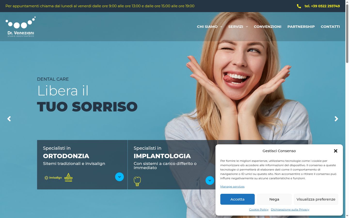 Screenshot of the consent banner shown before any interaction