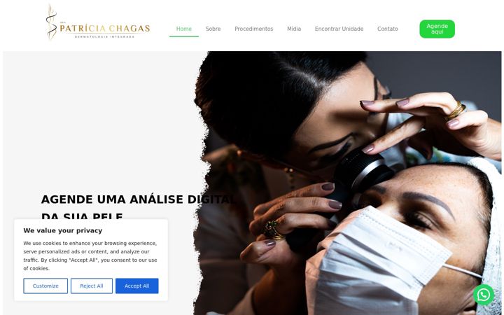 Screenshot von drapatriciachagas.com.br