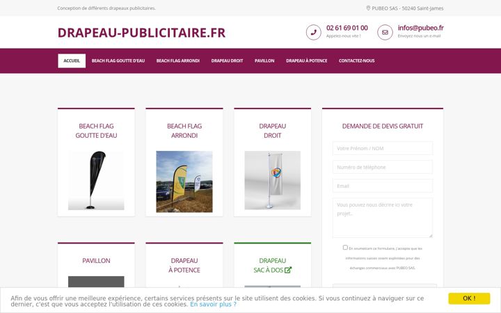 Screenshot of drapeau-publicitaire.fr
