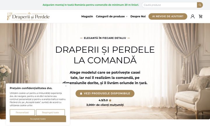 Screenshot of draperii-si-perdele.ro
