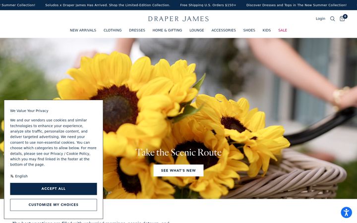 Screenshot of draperjames.com