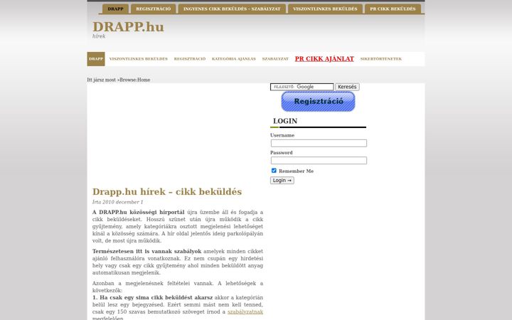 Ekrānuzņēmums no drapp.hu