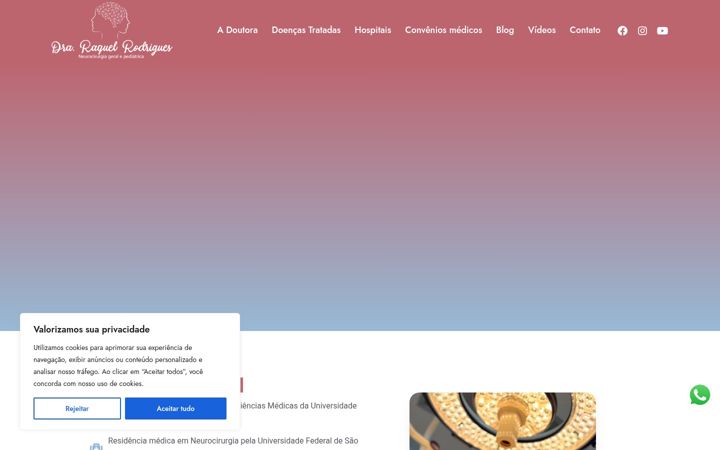 Screenshot von draraquelrodrigues.com.br