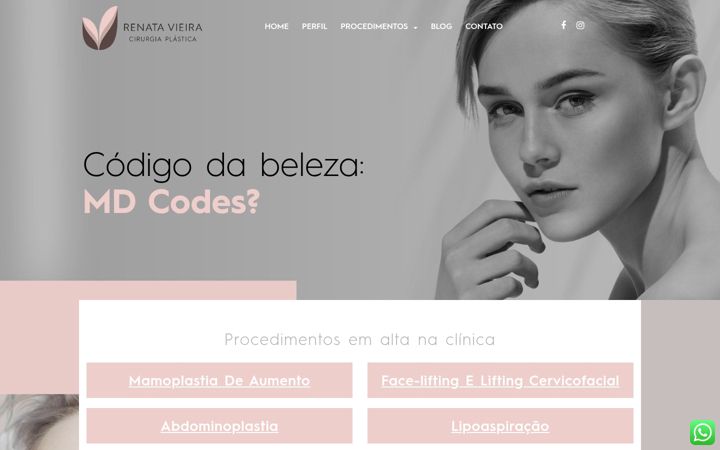 Screenshot von drarenatavieira.com.br