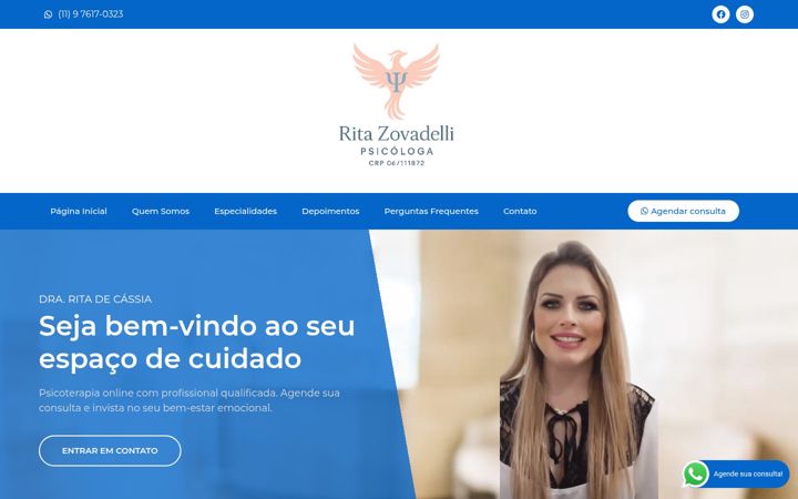 Screenshot von draritazovadelli.com.br