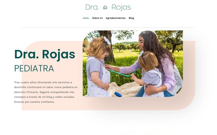 Screenshot of drarojaspediatra.com