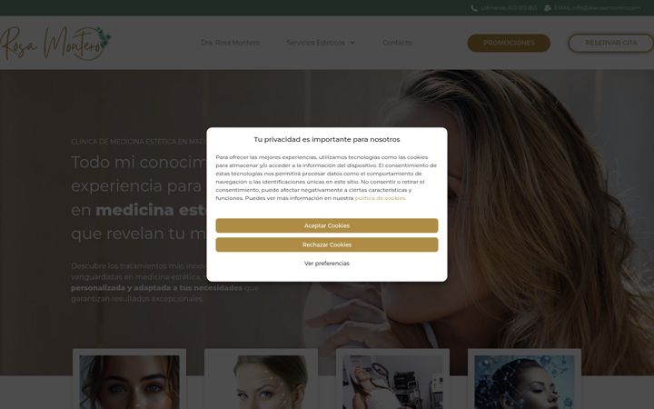 Screenshot of drarosamontero.com
