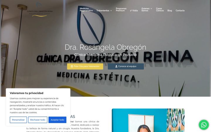 Screenshot of drarosangelaobregon.com