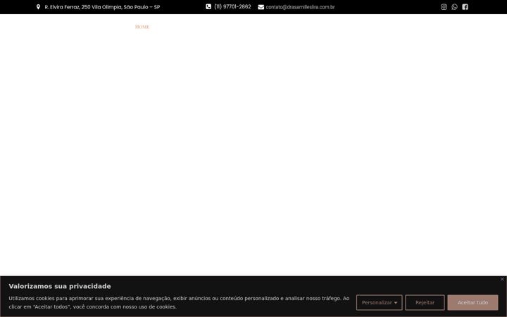Screenshot von drasamilleslira.com.br