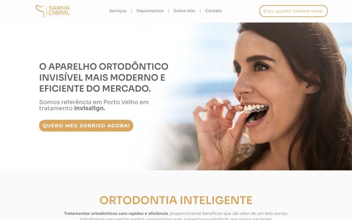 Screenshot von drasamyacabral.com.br