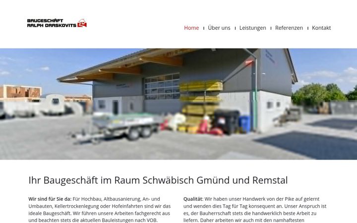 Skjámynd af draskovits-bau.de