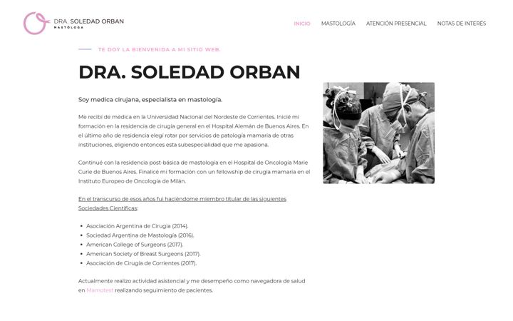 Screenshot of drasoledadorban.com