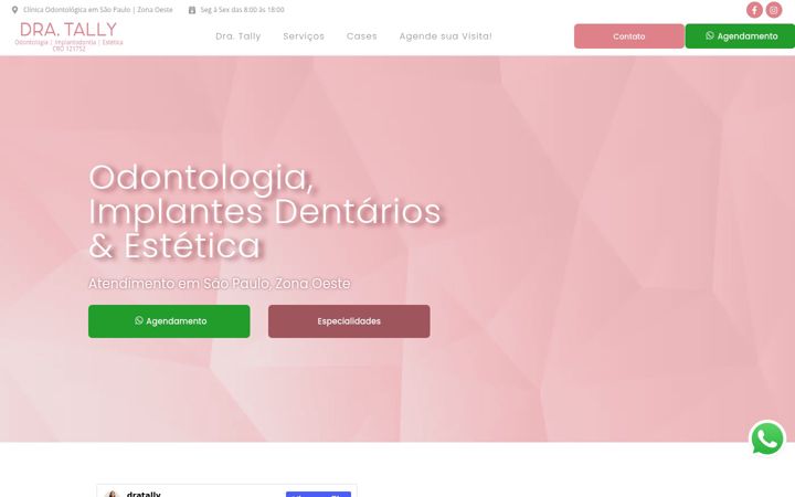 Screenshot von dratallyodontologia.com.br
