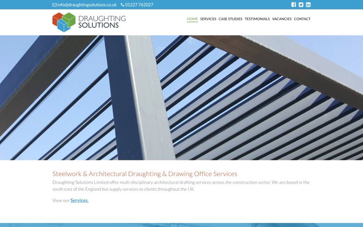 Skjámynd af draughtingsolutions.co.uk