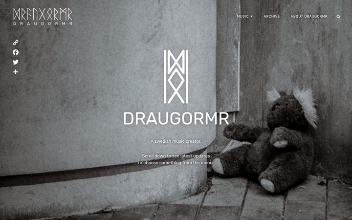 Captură de ecran a draugormr.se