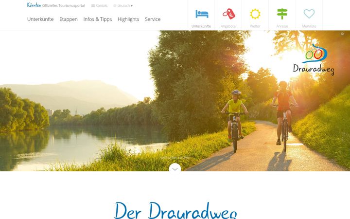 Screenshot of drauradweg.com