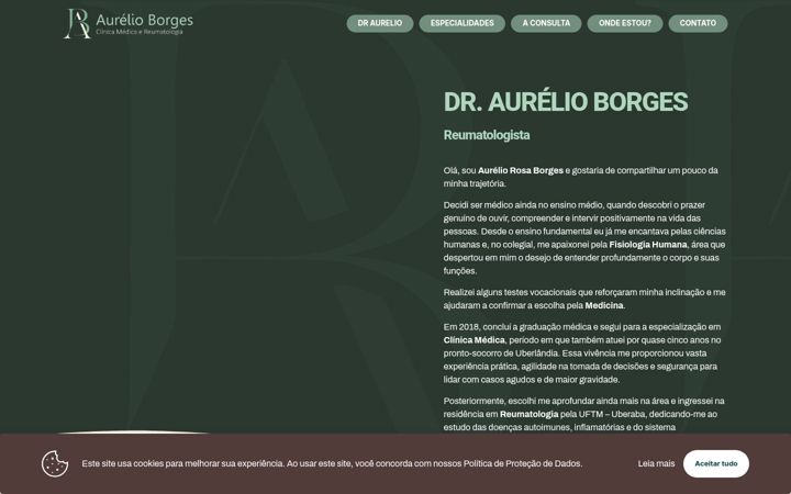 Screenshot von draurelioreumatologia.com.br