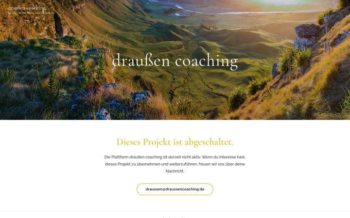 Snimka zaslona za draussencoaching.de