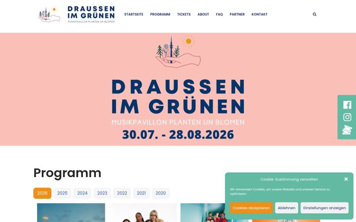 Screenshot of draussenimgruenen.de