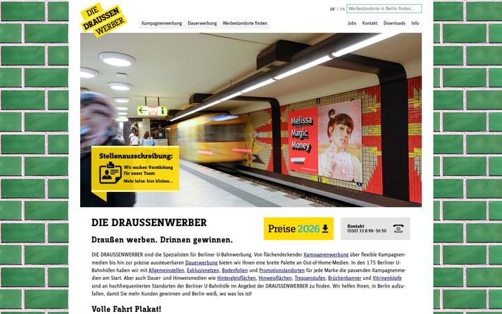 Screenshot of draussenwerber.de