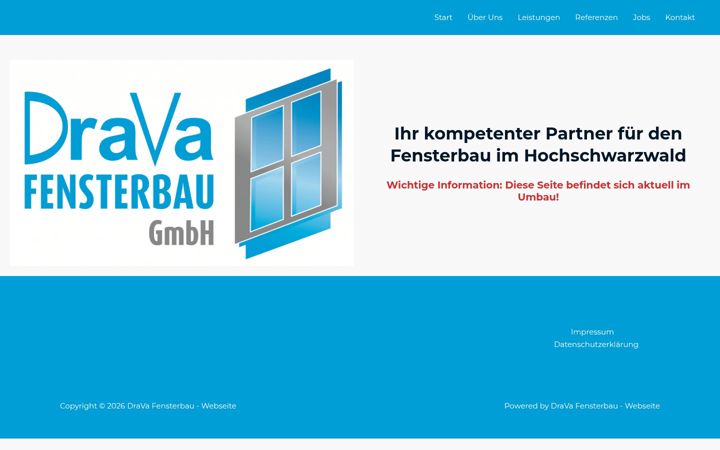Screenshot of drava-fensterbau.de