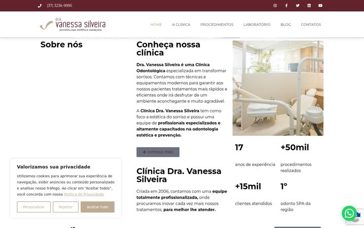 Ekraanipilt saidist dravanessasilveira.com.br