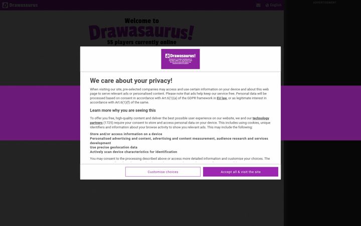Screenshot of drawasaurus.org