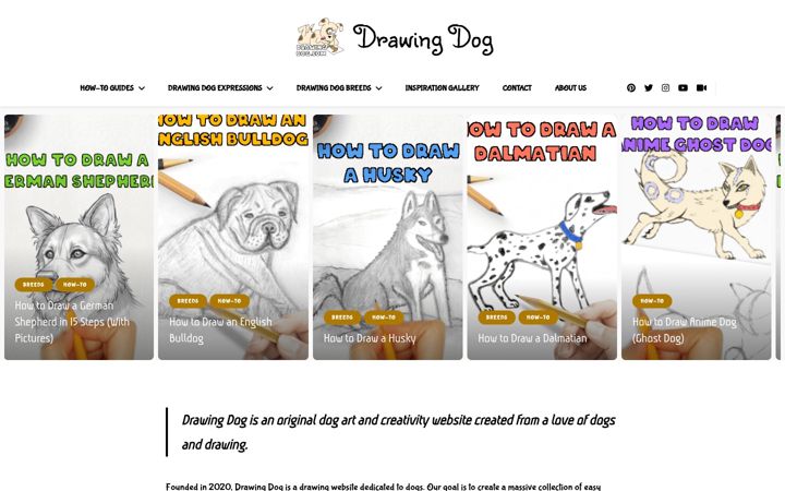 Screenshot of drawingdog.com