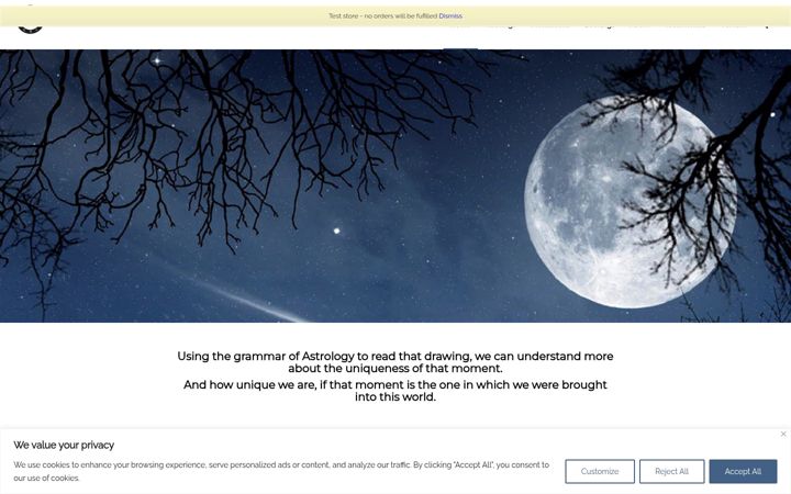 Screenshot of drawingdownthestars.com