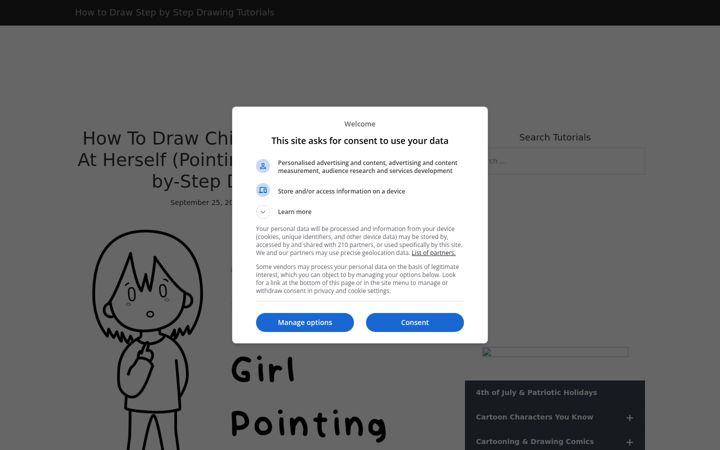 Screenshot of drawinghowtodraw.com