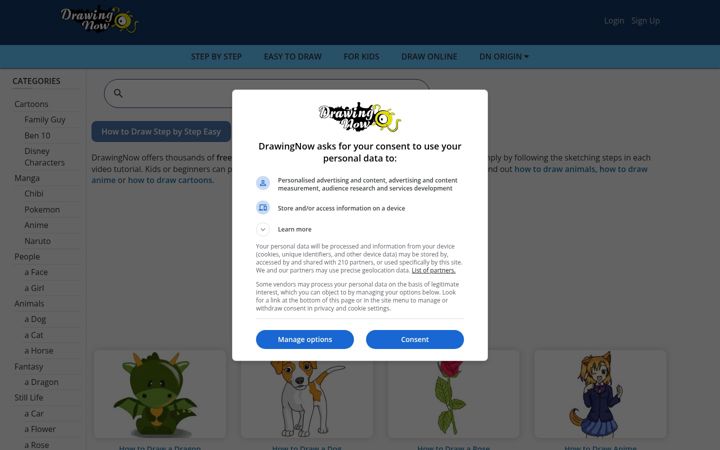 Screenshot ta' drawingnow.com