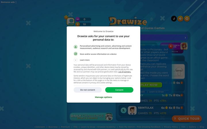 Screenshot of drawize.com