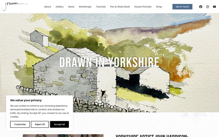 Screenshot of drawninyorkshire.com