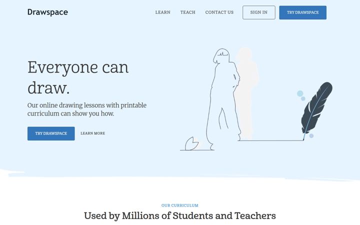 Screenshot van drawspace.com