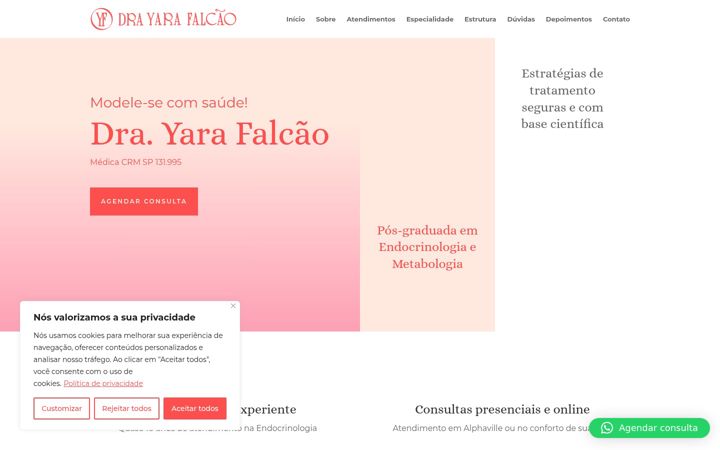 Ekraanipilt saidist drayarafalcao.com.br