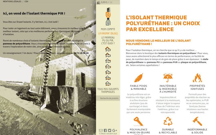 Screenshot of drazel-isolants.com