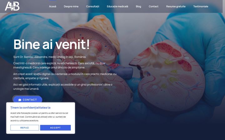Screenshot of drbandacalexandra.ro