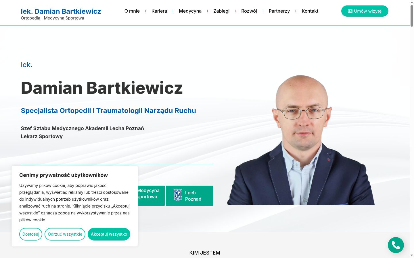 Zrzut ekranu banera zgody wyświetlanego przed jakąkolwiek interakcją