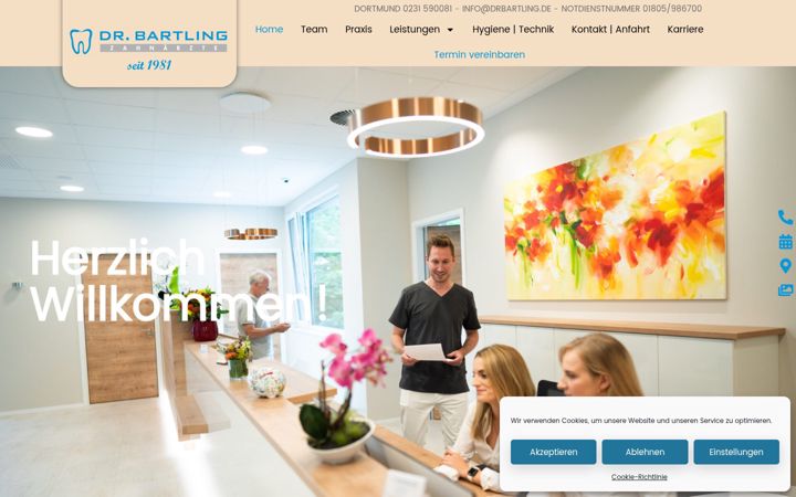 Screenshot of drbartling.de