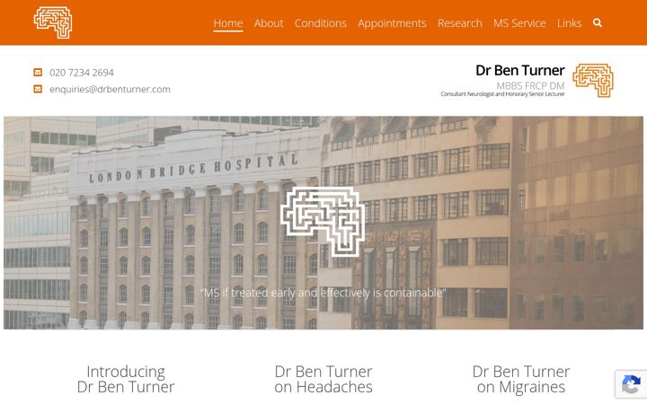 Screenshot of drbenturner.com