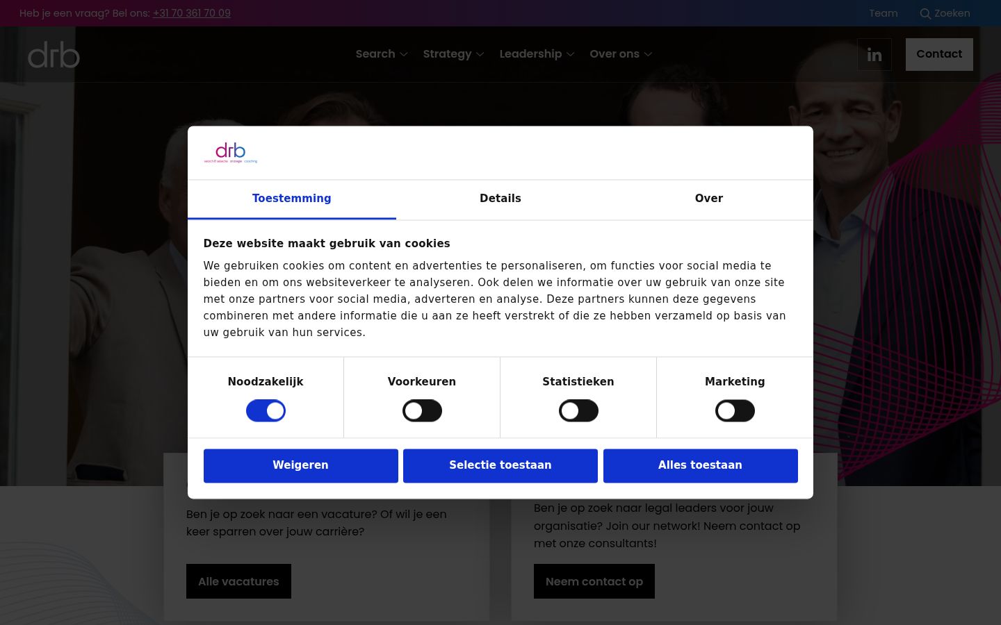 Kuvakaappaus suostumusbannerista, joka näytettiin ennen mitään vuorovaikutusta