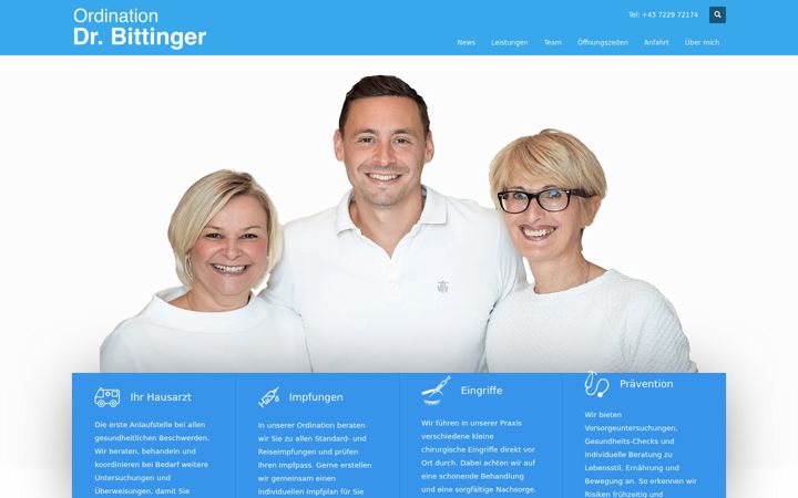 Zrzut ekranu drbittinger.at