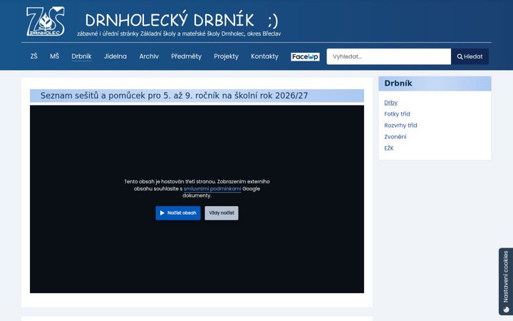Snímek obrazovky drbnik.cz