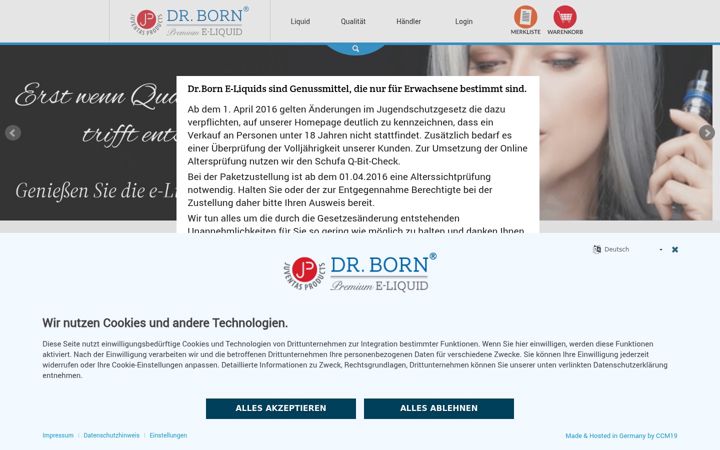 Captură de ecran a drborn-liquid.de