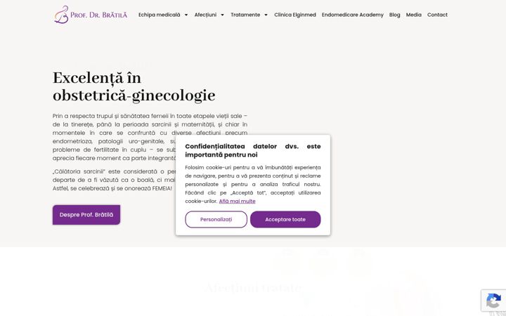 Screenshot of drbratila.ro
